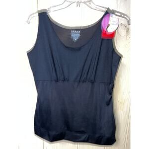 Spanx Shaper Womens 2X Tank Top Hide & Sleek Shapewear Smoothing Shaping Black